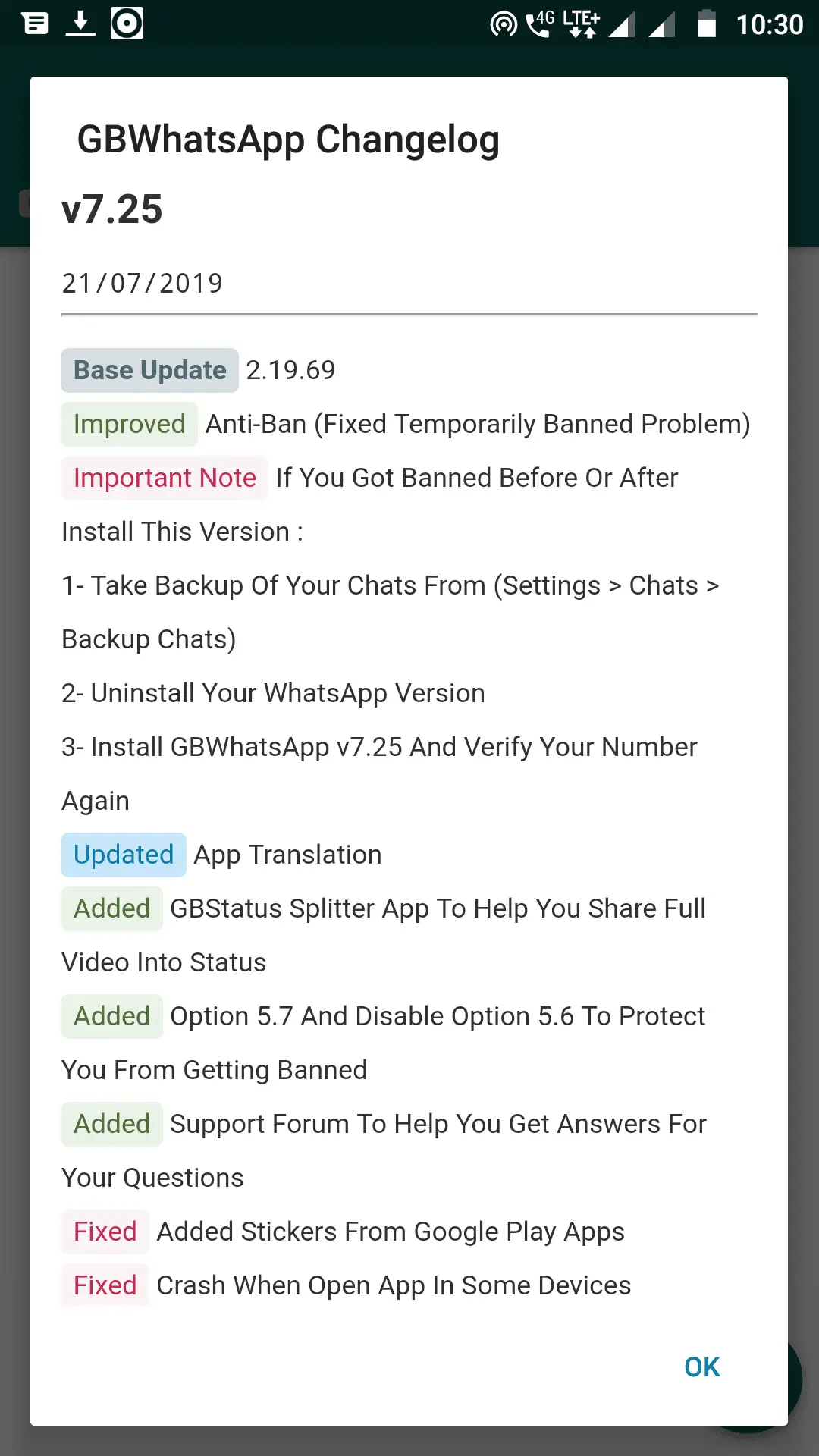 Gbwhatsapp app download latest version