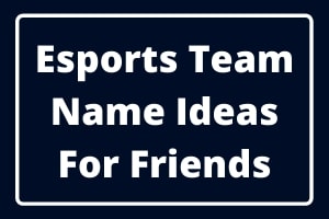Esports Team Name Ideas For Friends