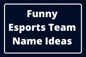 Funny Esports Team Name Ideas