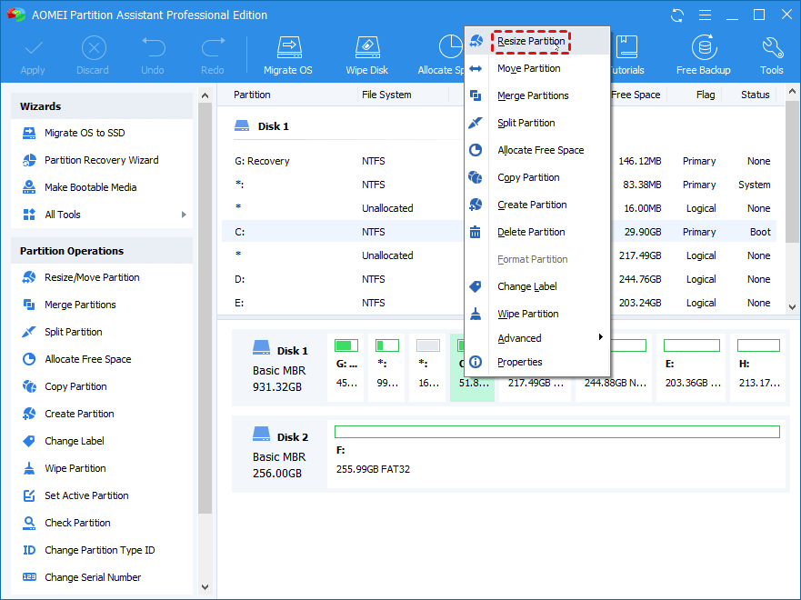 split c drive