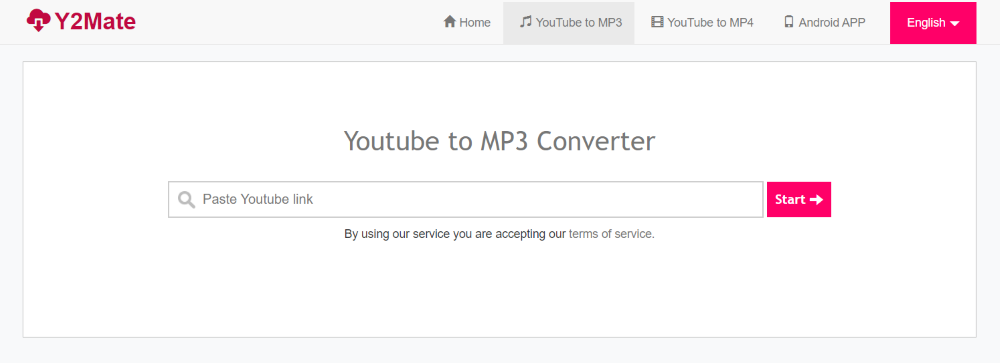 y2mate youtube to mp3 converter