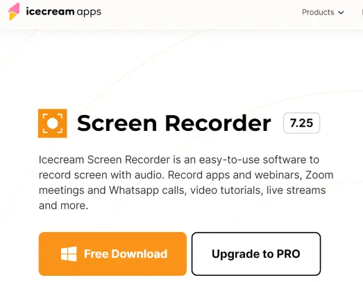 Icecream Screen Recorder