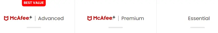 mcafee plans