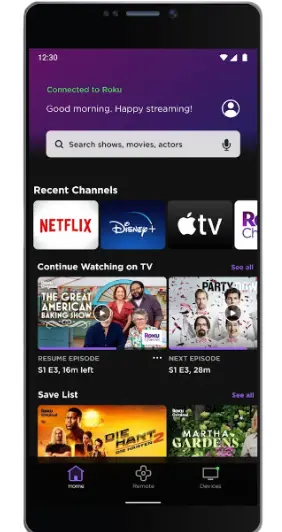 Use The Roku Mobile App to find ip address